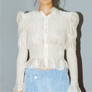 &other stories smocked shirt